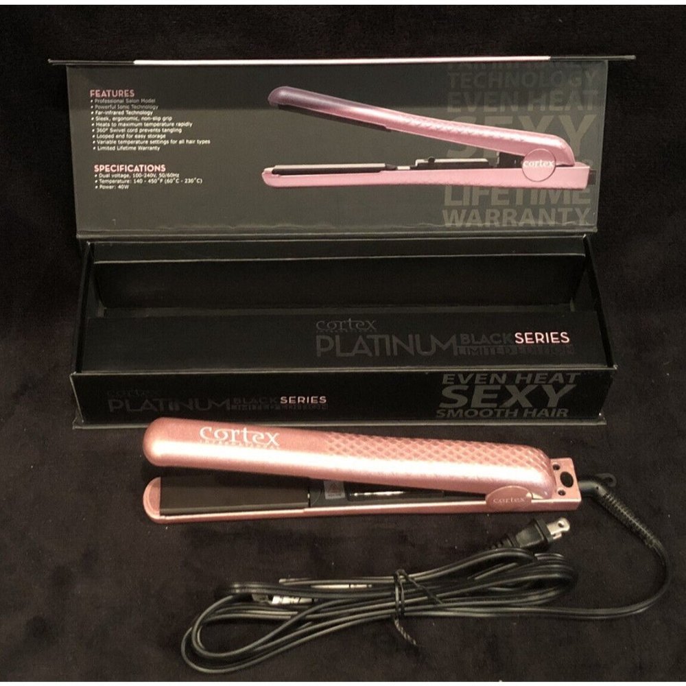 Cortex Platinum Black Series Limited Edition Flat Iron 1.25” Light Blush - VGC